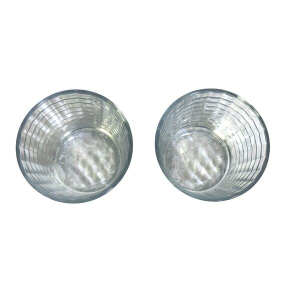 Circleware Crystal Retired 'Windowpane' Double Old Fashioned Glasses-Set of 2 - Picture 2 of 4